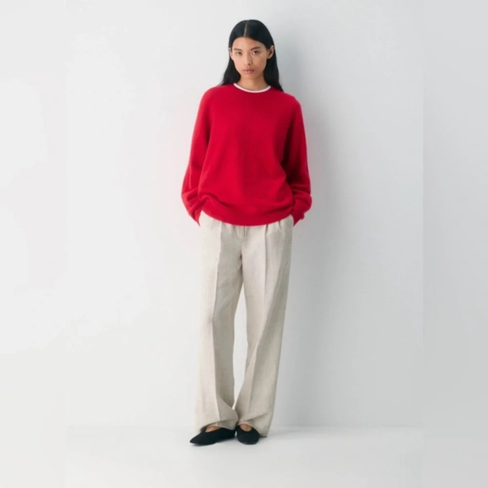 Aritzia Wilfred The Effortless Pant™ - CruiseLinen Cream Textured